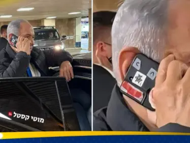 نتنياهو يغطي كاميرا هاتفه بشريط لاصق ويثير جدلاً واسعاً - وكالة ستيب نيوز