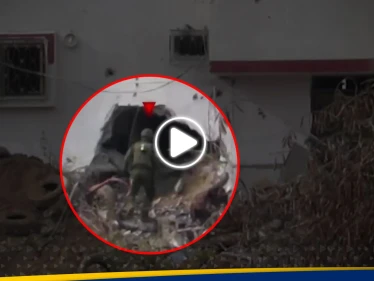 شاهد || بقذيفة الياسين.. القسام توثّق لحظة تفجير قوة إسرائيلية تحصّنت داخل مبنى بغزة