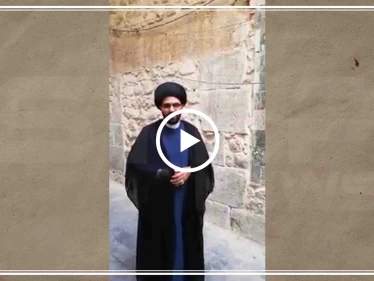 شاهد بالفيديو|| معمم شيعي داخل أزقة دمشق يشتم أحد الصحابة أمام قبره