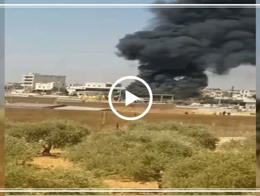 عاجل|| انفجارات ضخمة جرّاء حريق داخل محطة وقود شرقي إدلب (فيديو)