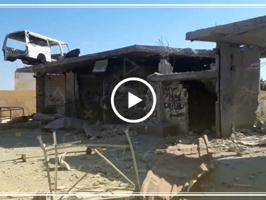 مشاهد مأساوية مما خلّفته الحملة العسكرية على بلدة معرة حرمة جنوب إدلب