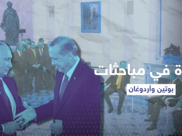 مفاجأة في مباحثات بوتين وأردوغان.. شخصية غير معلن عنها تشارك (فيديو)