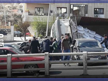 وفاة شخص وإصابات بحادث مروري في العاصمة دمشق (صور)