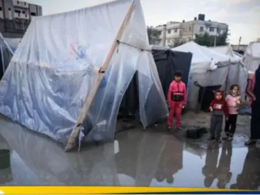 رياح شديدة مصحوبة بعاصفة ترابية تضرب خيام غزة - وكالة ستيب نيوز