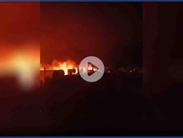 بالفيديو|| طيران مجهول يستهدف مواقع نفطية في بلدة ترحين شمال حلب