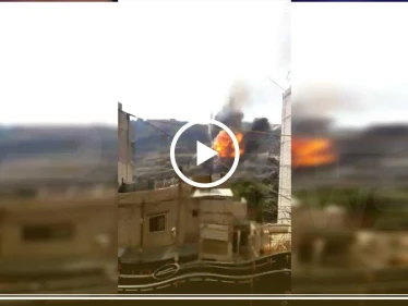 انفجارات ضخمة بدركوش نتيجة استهداف الطيران الروسي لمستودع أسلحة (فيديو)