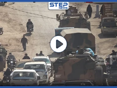 شاهد آليات ثقيلة وعربات مصفحة تركيّة تدخل سوريا واستعدادات لحرب مقبلة