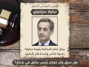 مثول الرئيس الفرنسي السابق نيكولا ساكوزي أمام المحكمة بتهم رشوة ، وأنت هل سبق وشهدت أن مثل رئيس بلادك أمام محكمة ؟