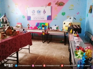 معرض أعمال يدوية للأطفال في بلدة كفركرمين غربيّ حلب