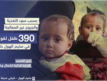 بسبب سوء التغذية و الجروح غير المعالجة ... 390 طفل لقوا حتفهم في مخيم الهول خلال 2019 !