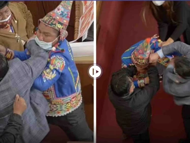 بالفيديو|| البوليفيون يتبادلون اللكمات في البرلمان ويتدحرجون على الأرض.. شجار بين الحزب الحاكم والمعارضة