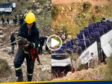بالفيديو|| قتلى وجرحى في انقلاب حافلة طلاب بالأردن.. والأمن يكشف سبب الحادثة