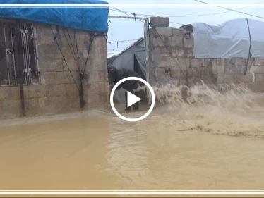 عدسة ستيب ترصد فيضانات في مخيمات أطمة الحدودية مع تركيا جراء الأمطار الغزيرة شمال محافظة إدلب