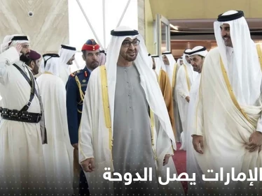 شاهد|| للمرة الأولى منذ المصالحة.. رئيس الإمارات يصل الدوحة بعد دعوة رسمية من أمير قطر