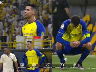 هل اقترب الرحيل ... شاهد غضب كريستيانو رونالدو بعد إقصاء النصر من كأس الملك