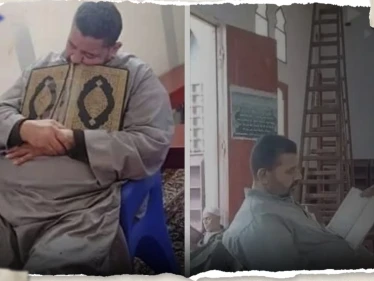 شاهد|| "حسن الخاتمة".. وفاة رجل مصري داخل المسجد وهو يحتضن القرآن الكريم