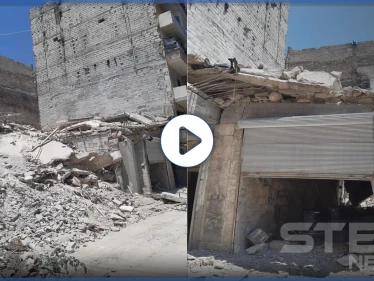 بالفيديو|| انهيار مبنى سكني في مدينة حلب يوقع قتلى وجرحى مدنيين