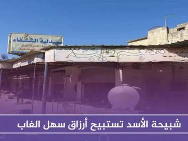 شبيحة الأسد تستبيح الممتلكات في سهل الغاب .. قلعة المضيق مثالًا