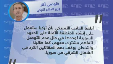 وزير الدفاع التركي: سننشأ المنطقة الآمنة لوحدنا في حال لم نتفق مع واشنطن