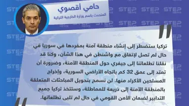 حامي أقصوي: ستضطر تركيا لإنشاء منطقة آمنة في حال لم تتفق مع واشنطن