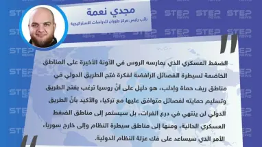 نائب رئيس مركز طوران للدراسات الاستراتيجية: هدف روسيا من الضغط العسكري على إدلب وحماة، هو إعادة فتح الطريق الدولي إلى مناطق النظام وخارج سوريا