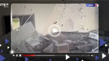 بالفيديو|| قصف إسرائيلي يستهدف منزل نائب لبناني جنوبي البلاد.. والأخير يُعلّق