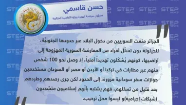 الجزائر تمنع المعارضين السوريين من دخول حدودها وتصفهم بـ "شبكات إجرامية"