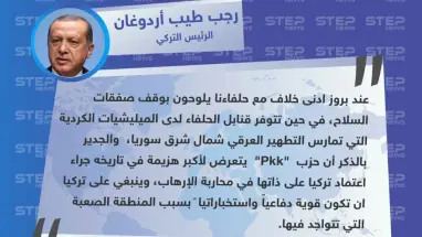 رجب طيب اردوغان: الغرب يلوح بوقف صفقات السلاح معنا عند ادنى خلاف، في حين تتوفر قنابل الحلفاء لدى الميليشيات الكردية