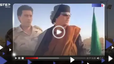 شاهد|| شبيه القذافي يتجول في شوارع ليبيا.. وهذا ما فعله