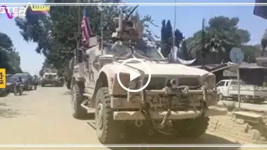 شاهد بالفيديو، القوّات الأمريكية تُسيّر دورية ومدرعتين شمال الحسكة