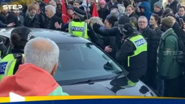 الشرطة الاسكتلندية تلقي القبض على امرأة سبعينية صدمت بسيارتها متظاهرين مؤيدين للفلسطينيين