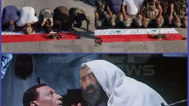 سجدة شكر لقوات النظام وميليشياته بعد دخول خان شيخون!!