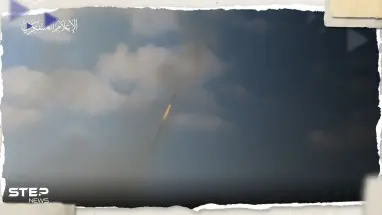 شاهد|| لحظة إطلاق وابل من صواريخ كتائب القسام على مناطق واسعة في تل أبيب