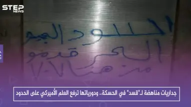 جداريات مناهضة لـ"قسد" في الحسكة.. ودورياتها ترفع العلم الأميركي على الحدود