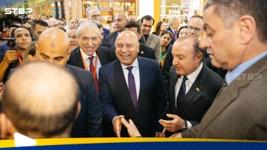 وزير مصري يمازح رجل سوري