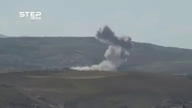 شاهد القصف بالبراميل المتفجرة على عدة قرى وبلدات جنوب إدلب