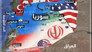 خريطة تظهر سيطرة الدول الأجنبية وتوزع نفوذها في سوريا 24-10-2019