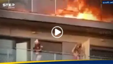 بالفيديو|| حريق يلتهم مبنى في إسبانيا بدقائق.. والسلطات تكشف عدد الضحايا