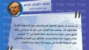 وزير الخارجية التركي: لن نسمح أن يتحول الإتفاق مع واشنطن حول المنطقة الآمنة خطة إلهاء لنا