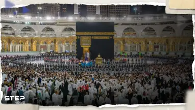 بالفيديو|| لحظة فتح باب الكعبة لبدء عملية غسلها وظهور القناديل المعلقة داخلها
