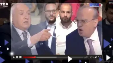 على الهواء مباشرةً.. لكمات وعراك بالأيدي بين وزير لبناني سابق وإعلامي (فيديو)