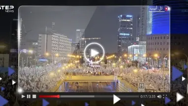 بالفيديو|| عشرات آلاف الإسرائيليين يتظاهرون ضد خطة نتنياهو.. ولابيد يقول كلمته