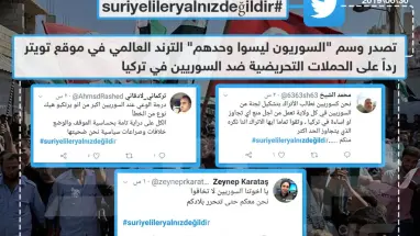 تصدر وسم "السوريون ليسوا وحدهم " الترند العالمي على موقع تويتر