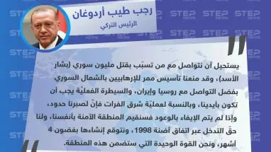 أردوغان يحسم موقفه من التواصل مع الأسد، ويؤكد أنَّ تركيا الوحيدة التي ستضمن المنطقة الآمنة