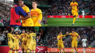 بالفيديو || برشلونة يعزز صدارته للدوري الإسباني بانتصار عريض على إليتشه