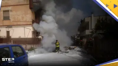 بالفيديو || تصادم طائرتين إيطاليتين في أجواء روما وإحداهما تسقط بحي سكني