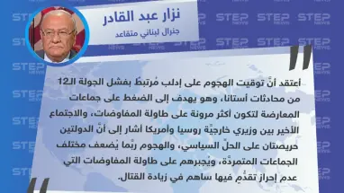 جنرال لبناني متقاعد: الهجوم على إدلب يهدف للضغط على المعارضة وإجبارها على المفاوضات