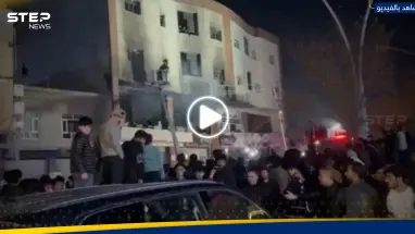شاهد|| حريق كبير يلتهم مبنىً سكنياً جامعياً شمال العراق.. وسقوط عشرات الضحايا