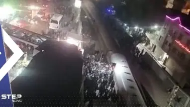 بالفيديو|| لحظة خروج قطار عن القضبان في مصر.. ووزارة الصحة تكشف حصيلة ضحايا الحادث