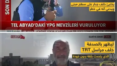 مراسل قناة الدنيا التركية من على الحدود السورية التركية !